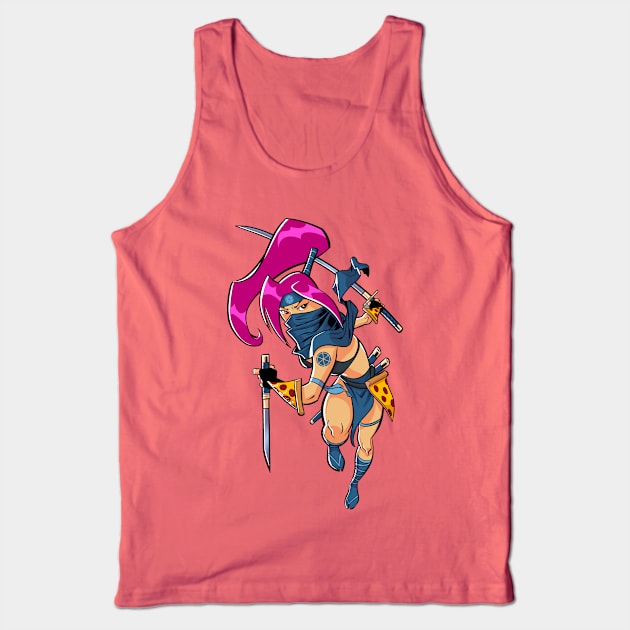 Pizza Kunoichi Tank Top by tommartinart